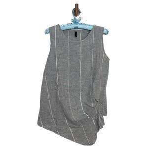 Gray Sleeveless Blouse